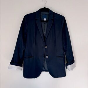 JCREW Striped Navy Blazer